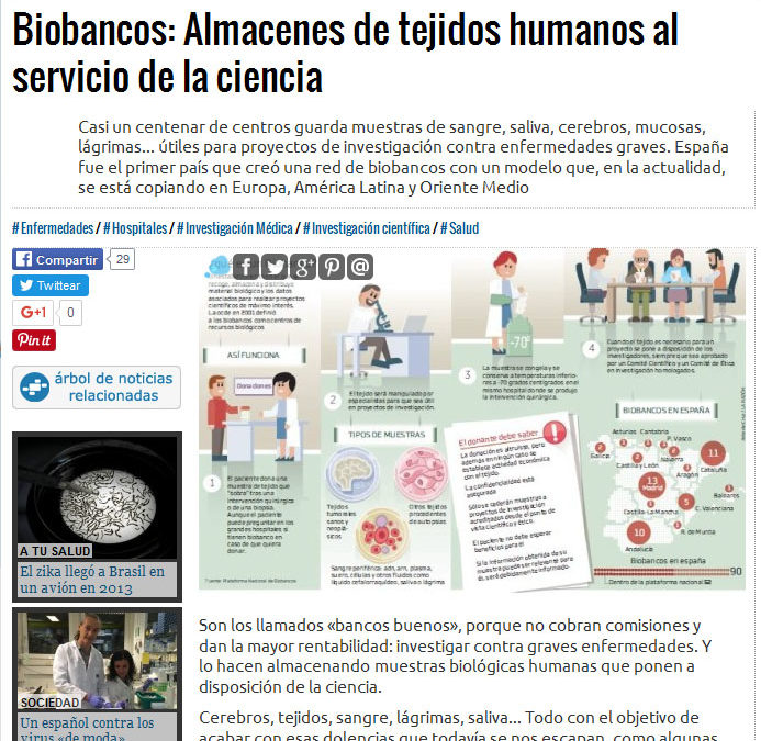 Biobancos: Almacenes de tejidos humanos al servicio de la ciencia
