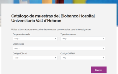 El Biobanco de Vall d’Hebron pone en marcha un buscador de muestras biológicas