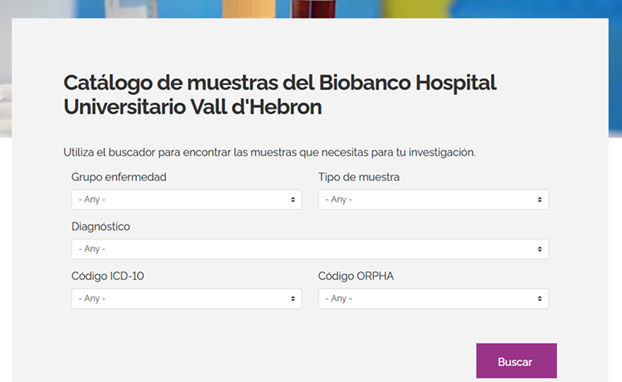 El Biobanco de Vall d’Hebron pone en marcha un buscador de muestras biológicas